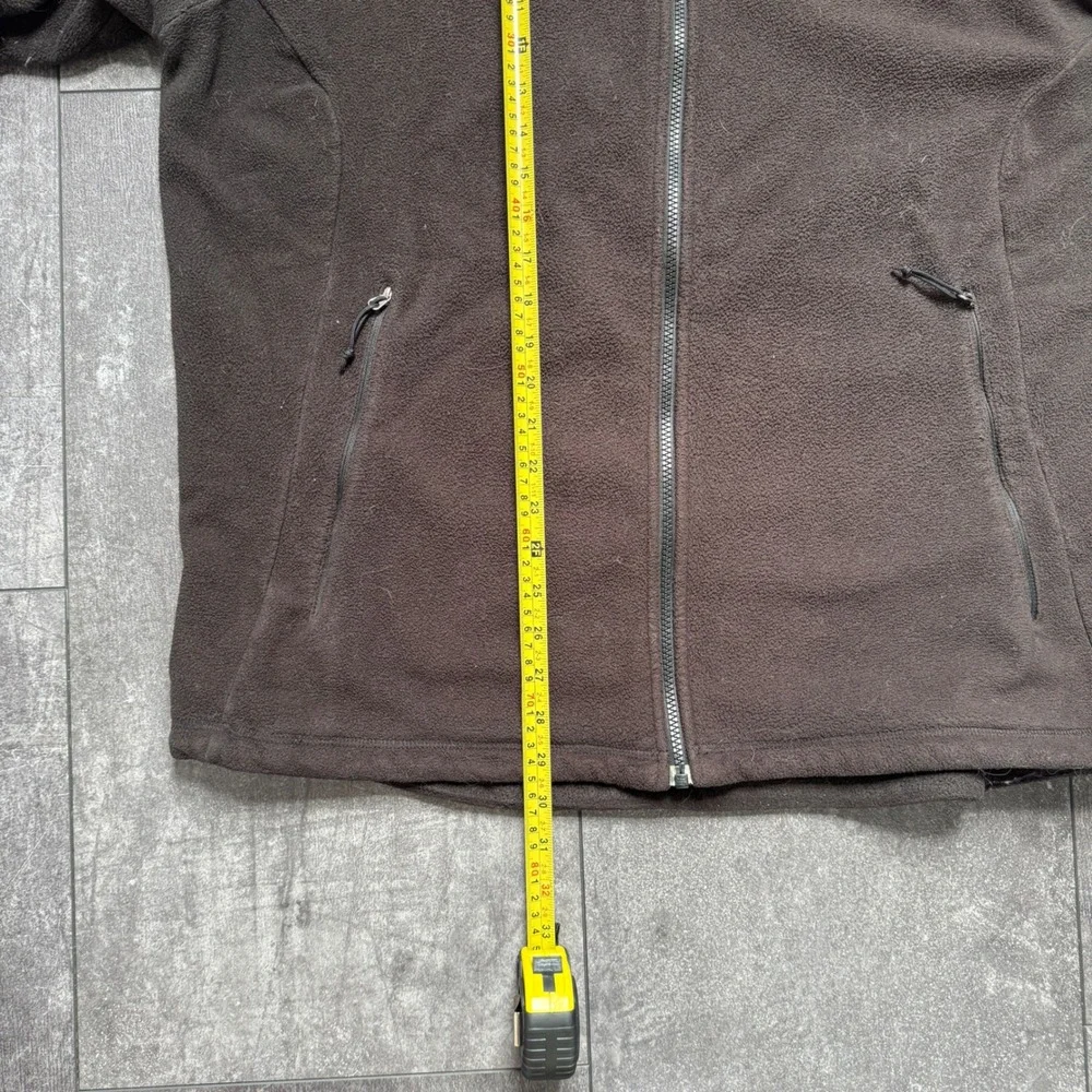 The North Face Mens XL Gray Full Zip Fleece Jacket Mock Neck Logo